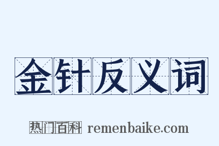 金针反义词是什么意思的图片
